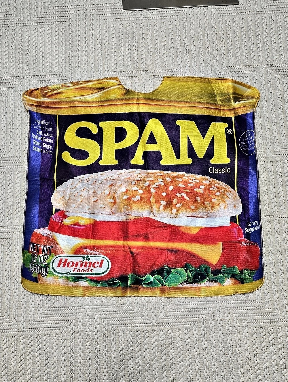 Hormel SPAM Classic Novelty Food Package Tote in Yellow & Blue Like New